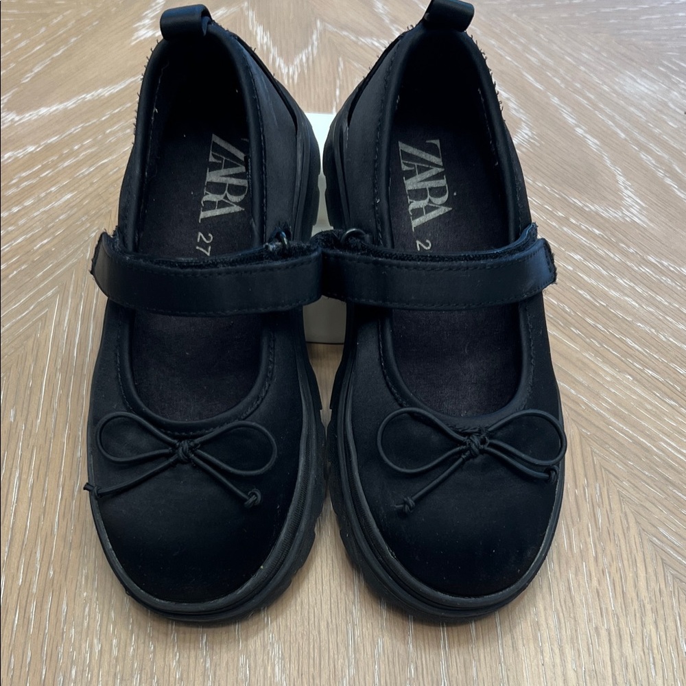 Zara Kids Elegant Black Dress Shoes